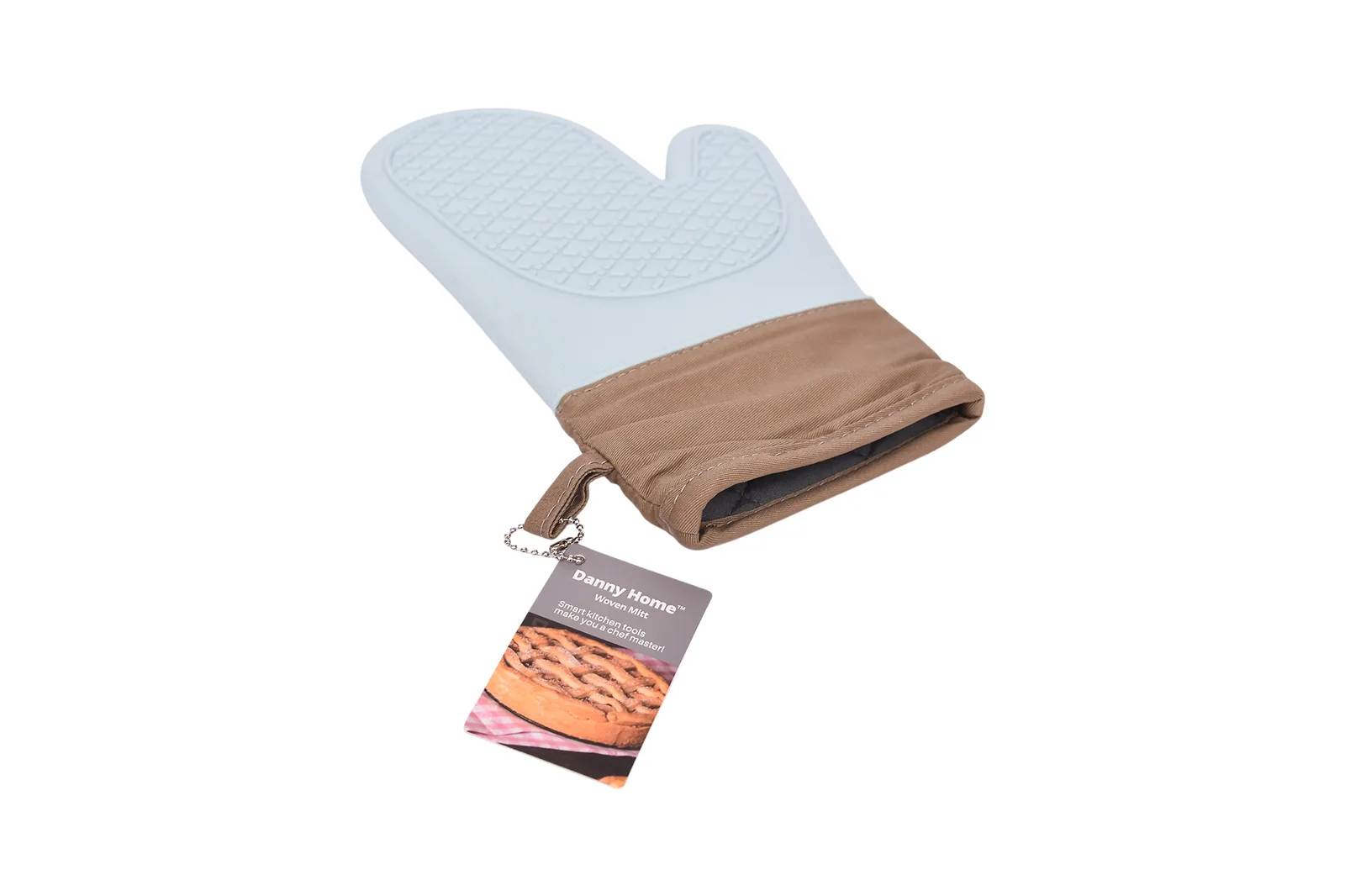 Silicone Woven Oven Mitt 29 cm – Mint Green
