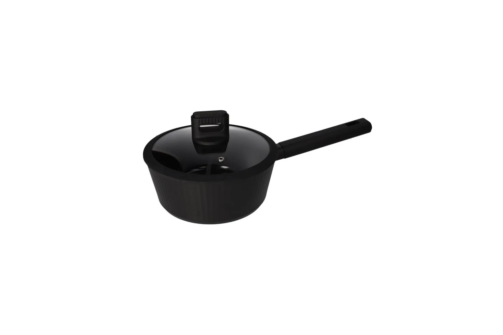 Forged Aluminium Non Stick Sauce Pan with Glass Lid 2.2 L