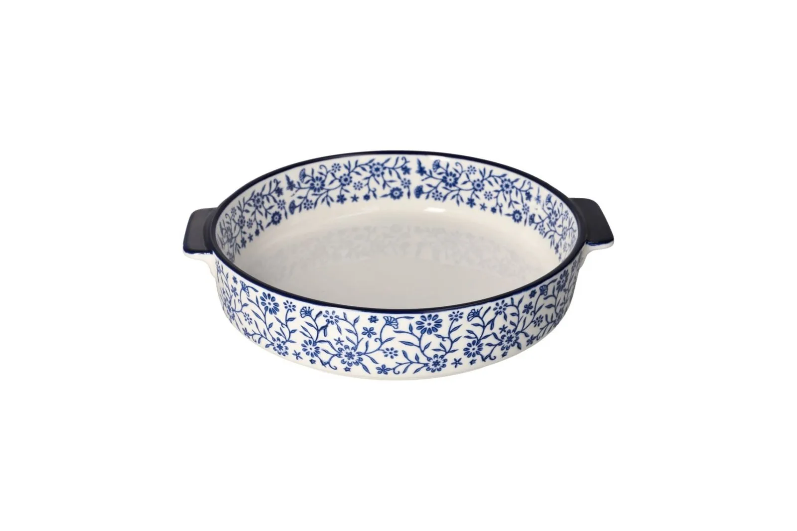 Porcelain Floral Round Baking Dish