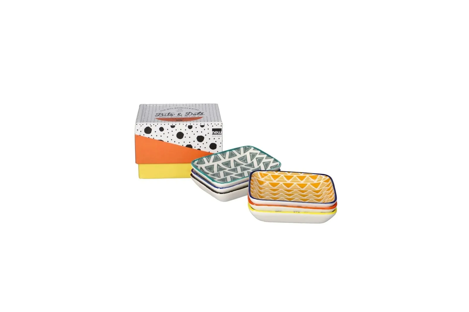 Porcelain Bohemian Sauce Dishes Set 6 Pcs