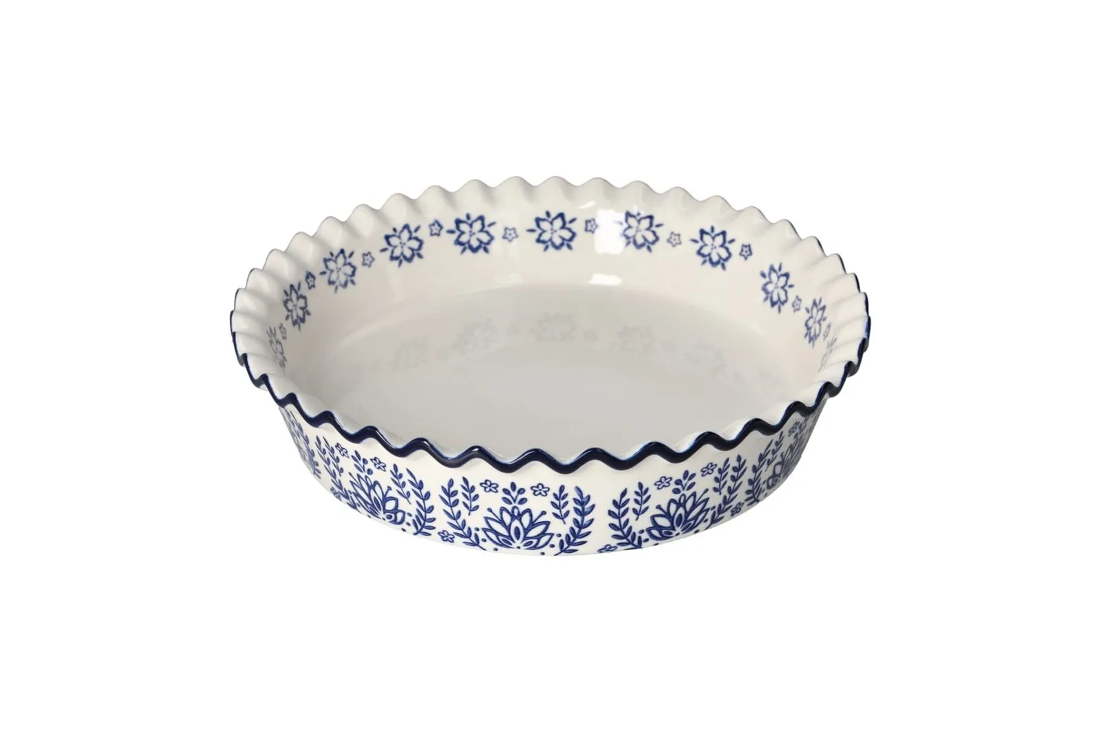 Porcelain Floral Round Baking Dish