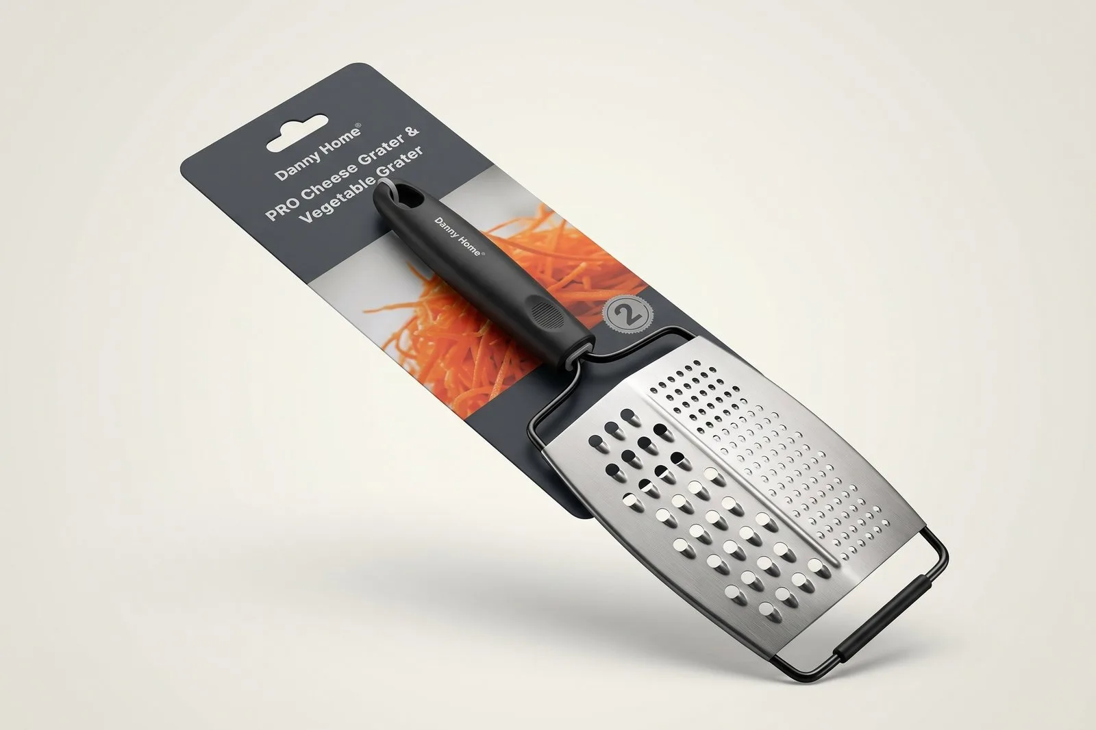 Stainless Steel 2-Sided Cheese and Vegetable Grater 27.5 cm