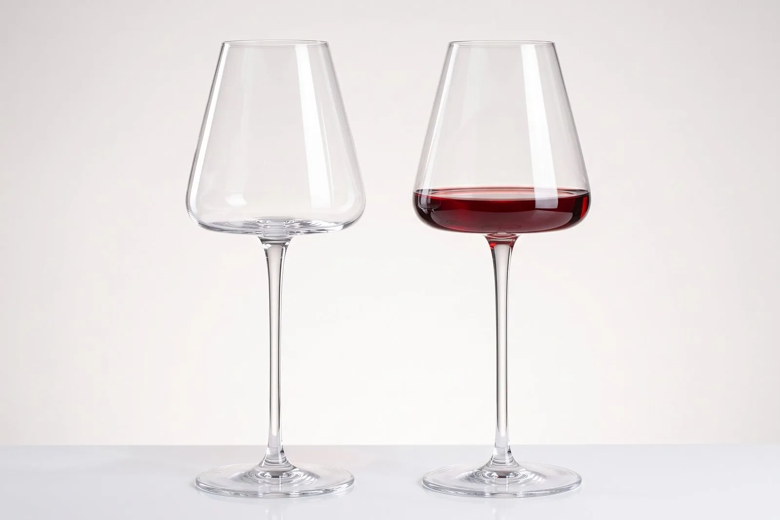 Crystal Clear Stemmed Glass Set 2 pcs 450 ml – Tapered Bowl