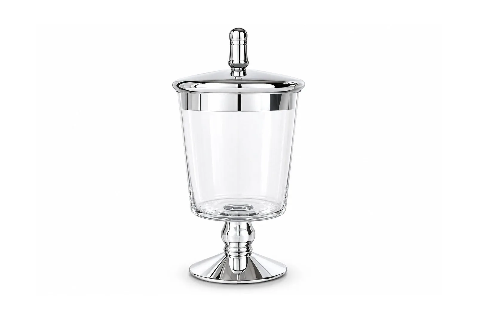 Glass Candy Jar with Silver Lid 925 ml – Tall